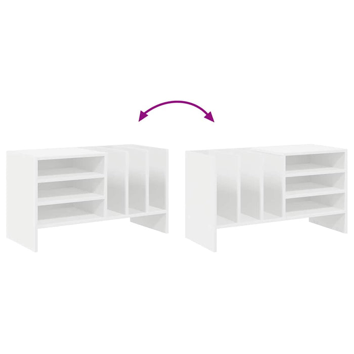 Dulap pentru discuri de vinil cu raft Alb 78,5 x 35 x 45 cm - WALTI WALTI