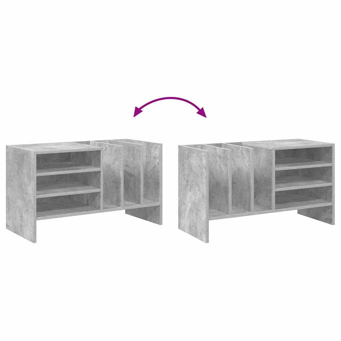 Dulap pentru discuri de vinil Gri din beton 78,5 x 35 x 45 cm - WALTI WALTI