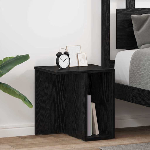 Masă laterală 2 pcs Stejar Negru 37 x 32 x 40 cm Lemn compozit - WALTI WALTI