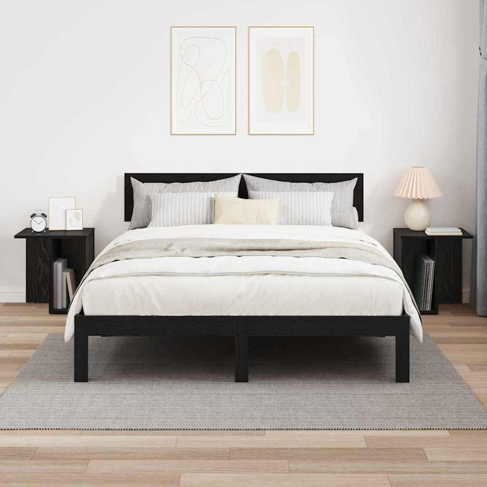 Masă laterală 2 pcs Stejar Negru 37 x 32 x 40 cm Lemn compozit - WALTI WALTI