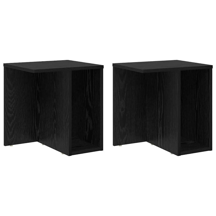 Masă laterală 2 pcs Stejar Negru 37 x 32 x 40 cm Lemn compozit - WALTI WALTI