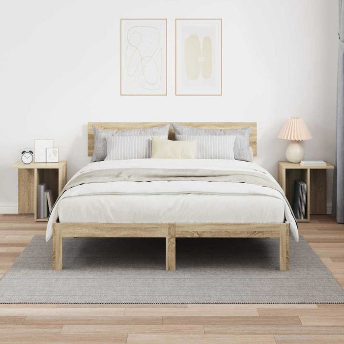Masă laterală 2 pcs Stejar Sonoma 37 x 32 x 40 cm Lemn compozit - WALTI WALTI