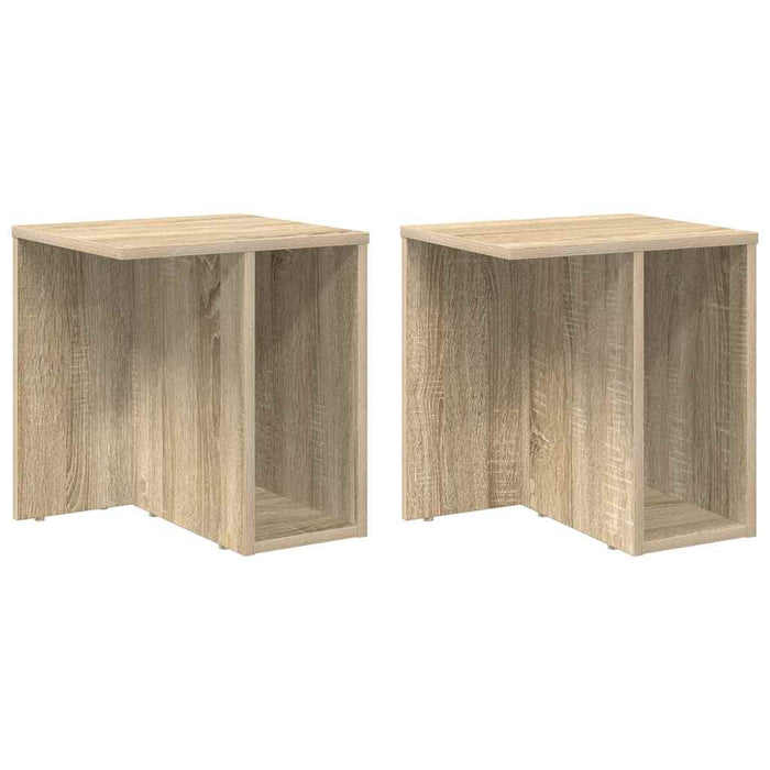 Masă laterală 2 pcs Stejar Sonoma 37 x 32 x 40 cm Lemn compozit - WALTI WALTI