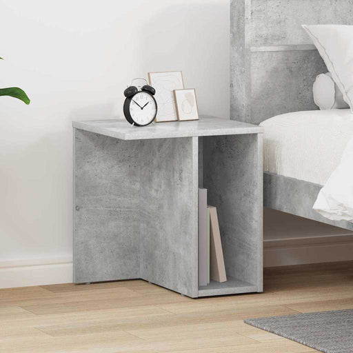 Masă laterală Gri din beton 37 x 32 x 40 cm Lemn compozit - WALTI WALTI