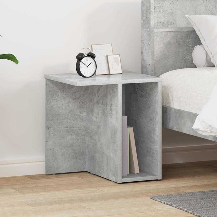 Masă laterală Gri din beton 37 x 32 x 40 cm Lemn compozit - WALTI WALTI