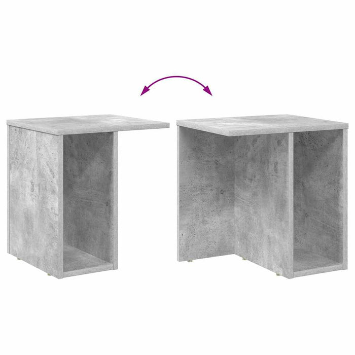 Masă laterală Gri din beton 37 x 32 x 40 cm Lemn compozit - WALTI WALTI