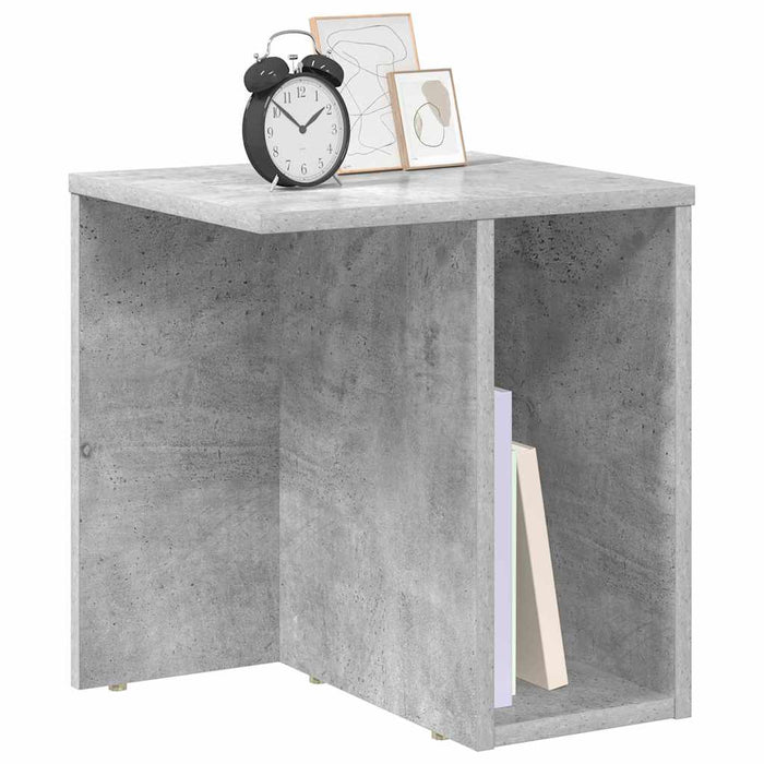 Masă laterală Gri din beton 37 x 32 x 40 cm Lemn compozit - WALTI WALTI