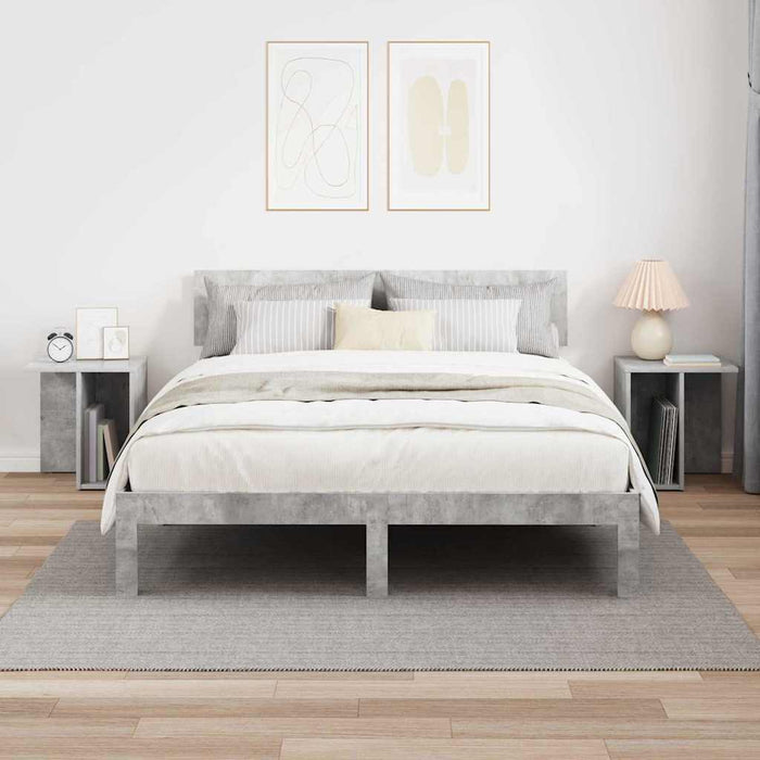 Masă laterală 2 pcs Gri din beton 37 x 32 x 40 cm Lemn compozit - WALTI WALTI