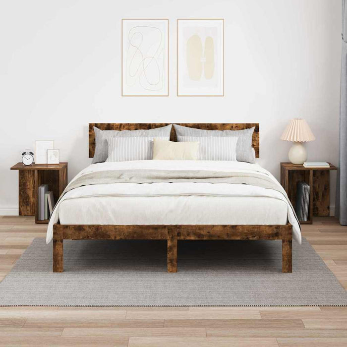 Masă laterală 2 pcs Stejar fumuriu 37 x 32 x 40 cm - WALTI WALTI