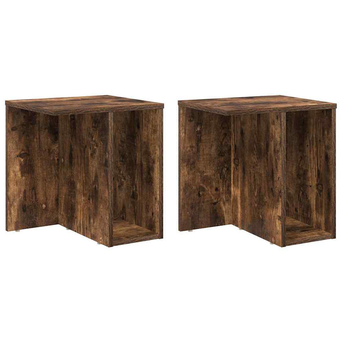 Masă laterală 2 pcs Stejar fumuriu 37 x 32 x 40 cm - WALTI WALTI