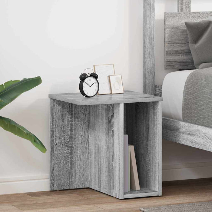 Masă laterală 2 pcs Gri Sonoma 37 x 32 x 40 cm Lemn compozit - WALTI WALTI