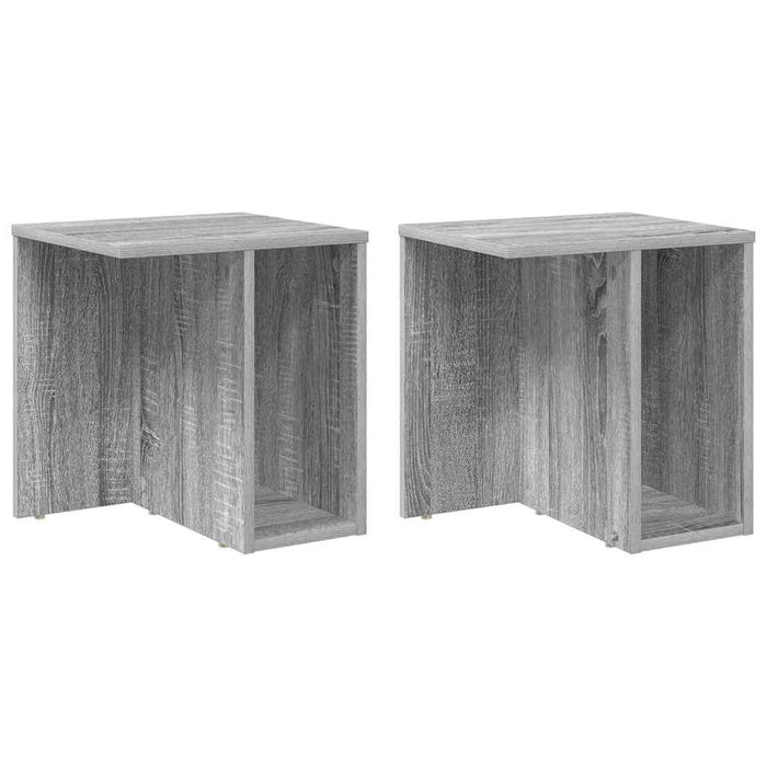Masă laterală 2 pcs Gri Sonoma 37 x 32 x 40 cm Lemn compozit - WALTI WALTI