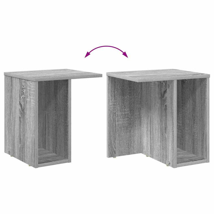 Masă laterală 2 pcs Gri Sonoma 37 x 32 x 40 cm Lemn compozit - WALTI WALTI