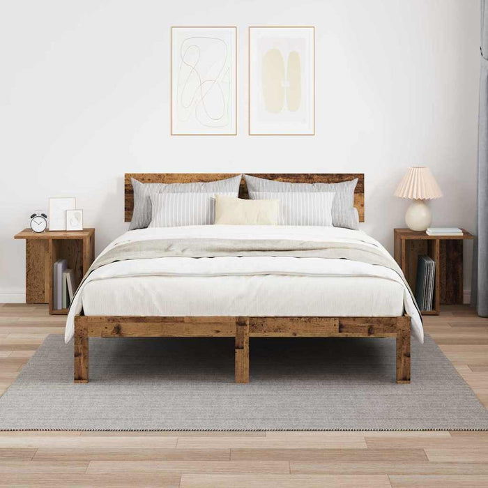 Masă laterală 2 pcs Lemn vechi 37 x 32 x 40 cm Lemn compozit - WALTI WALTI