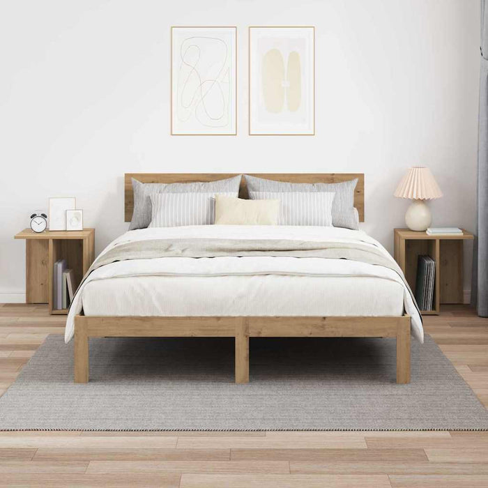 Masă laterală 2 pcs Stejar Artizanal 37 x 32 x 40 cm - WALTI WALTI