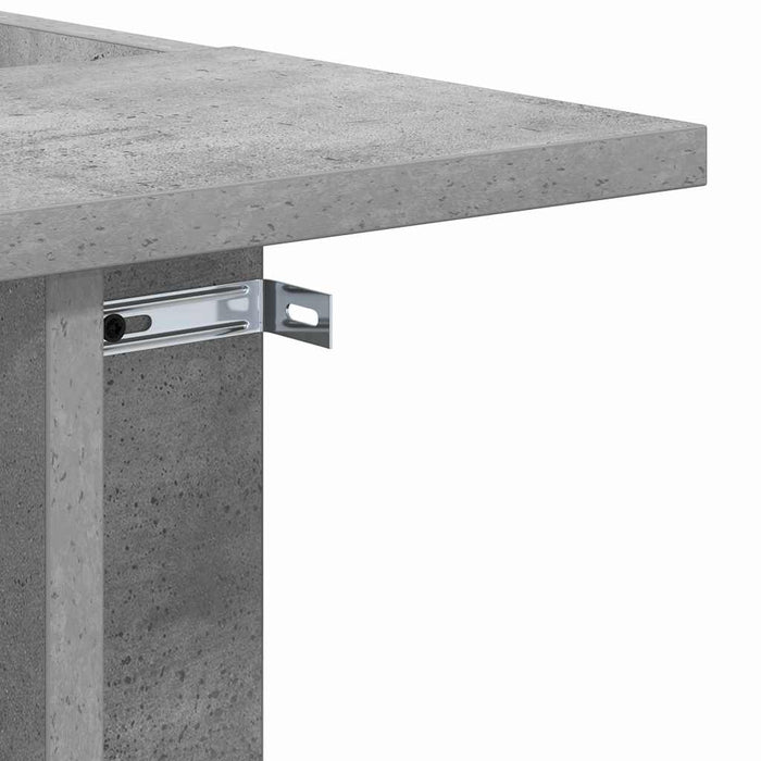 Masă laterală Gri din beton 35 x 40 x 55 cm Lemn compozit - WALTI WALTI