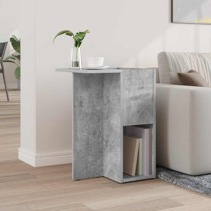 Masă laterală Gri din beton 35 x 40 x 55 cm Lemn compozit - WALTI WALTI