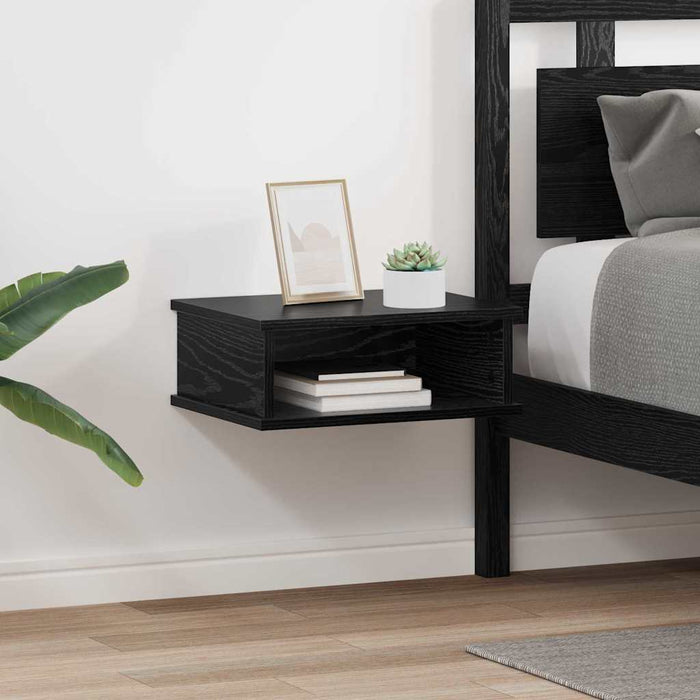 Noptieră 2 pcs Stejar Negru 40 x 31 x 15 cm Lemn compozit - WALTI WALTI