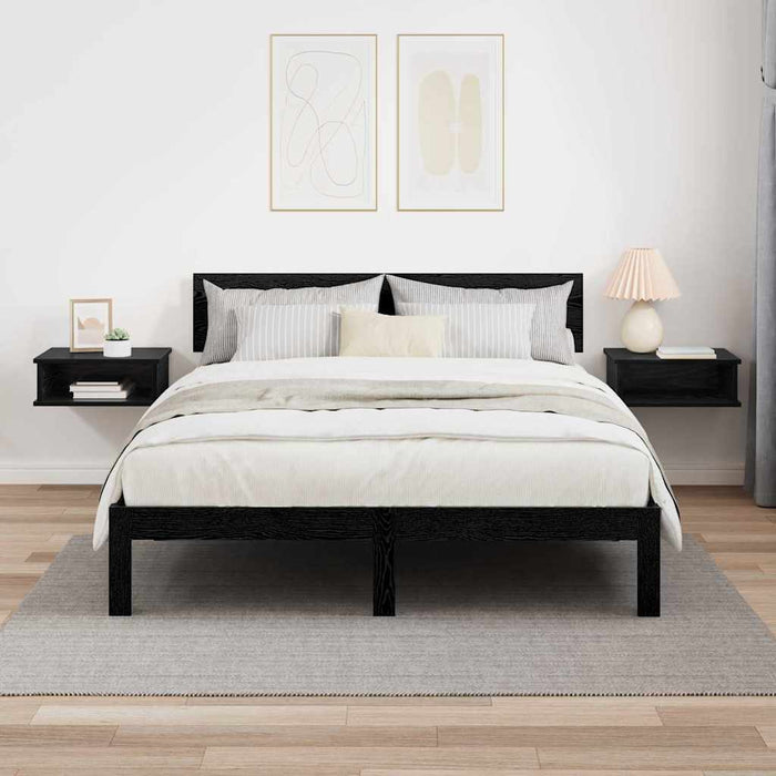 Noptieră 2 pcs Stejar Negru 40 x 31 x 15 cm Lemn compozit - WALTI WALTI