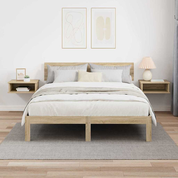Noptieră 2 pcs Stejar Sonoma 40 x 31 x 15 cm Lemn compozit - WALTI WALTI