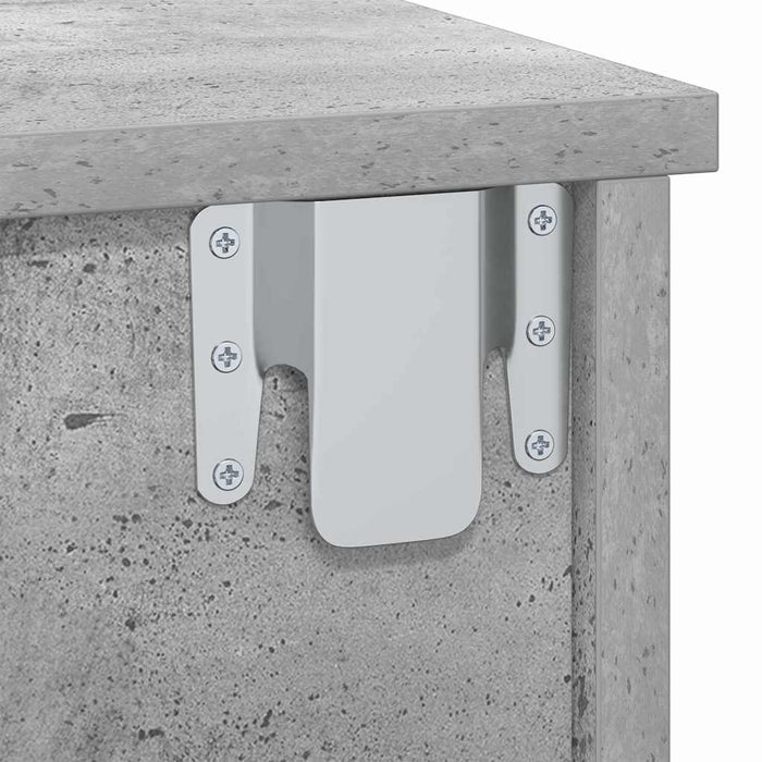 Noptieră 2 pcs Gri din beton 40 x 31 x 15 cm Lemn compozit - WALTI WALTI