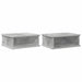 Noptieră 2 pcs Gri din beton 40 x 31 x 15 cm Lemn compozit - WALTI WALTI