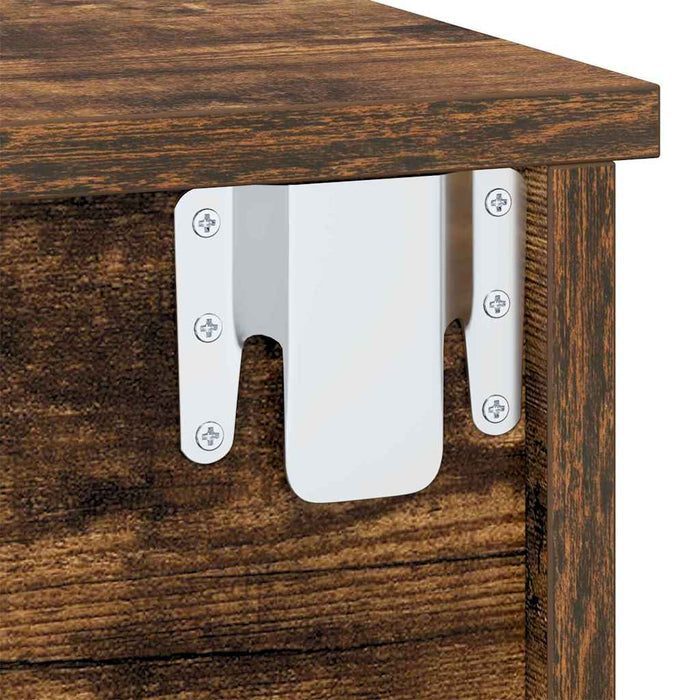 Noptieră 2 pcs Stejar fumuriu 40 x 31 x 15 cm Lemn compozit - WALTI WALTI