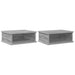 Noptieră 2 pcs Gri Sonoma 40 x 31 x 15 cm Lemn compozit - WALTI WALTI
