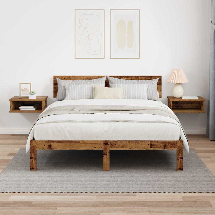 Noptieră 2 pcs Lemn vechi 40 x 31 x 15 cm Lemn compozit - WALTI WALTI