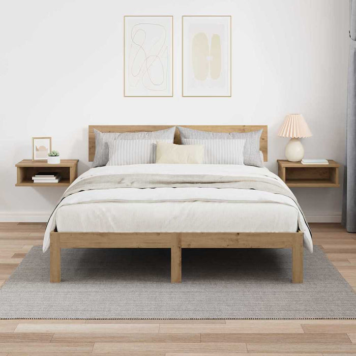 Noptieră 2 pcs Stejar Artizanal 40 x 31 x 15 cm Lemn compozit - WALTI WALTI