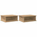 Noptieră 2 pcs Stejar Artizanal 40 x 31 x 15 cm Lemn compozit - WALTI WALTI