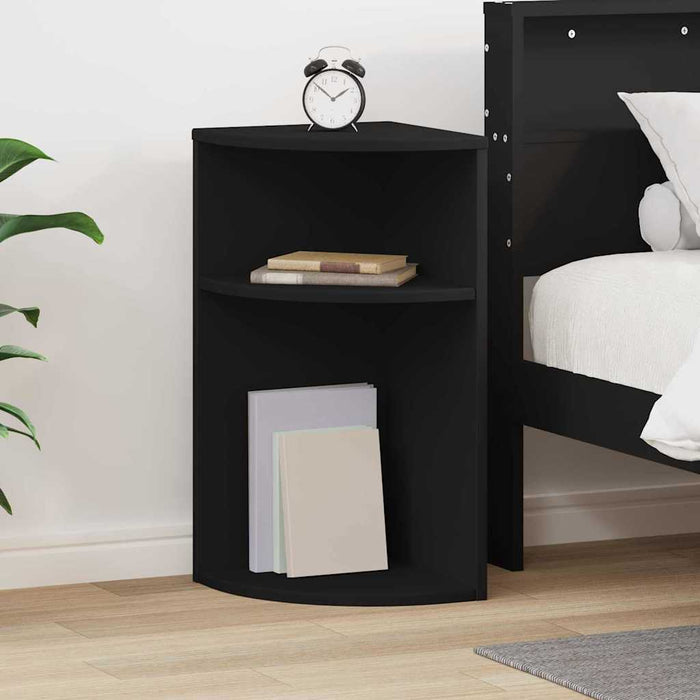 Masă laterală Negru 29,6 x 29,6 x 60 cm Lemn compozit - WALTI WALTI