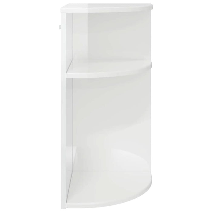 Masă laterală Alb lucios 29,6 x 29,6 x 60 cm Lemn compozit - WALTI WALTI