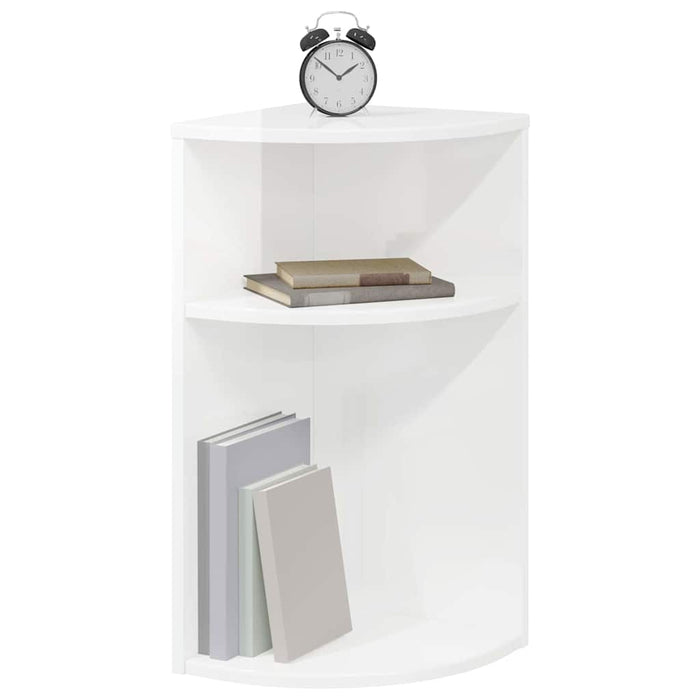 Masă laterală Alb lucios 29,6 x 29,6 x 60 cm Lemn compozit - WALTI WALTI