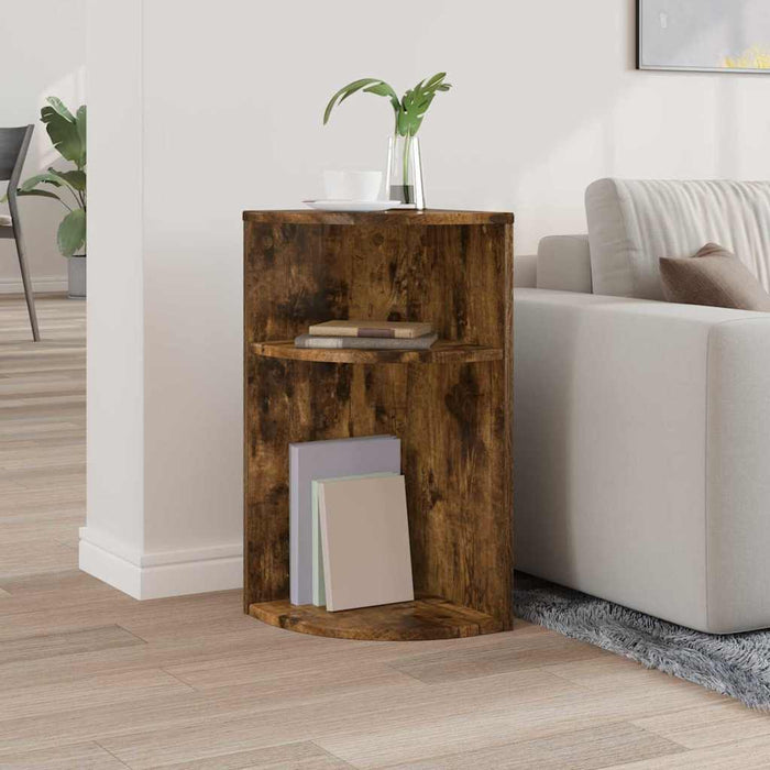 Masă laterală Stejar fumuriu 29,6 x 29,6 x 60 cm Lemn compozit - WALTI WALTI
