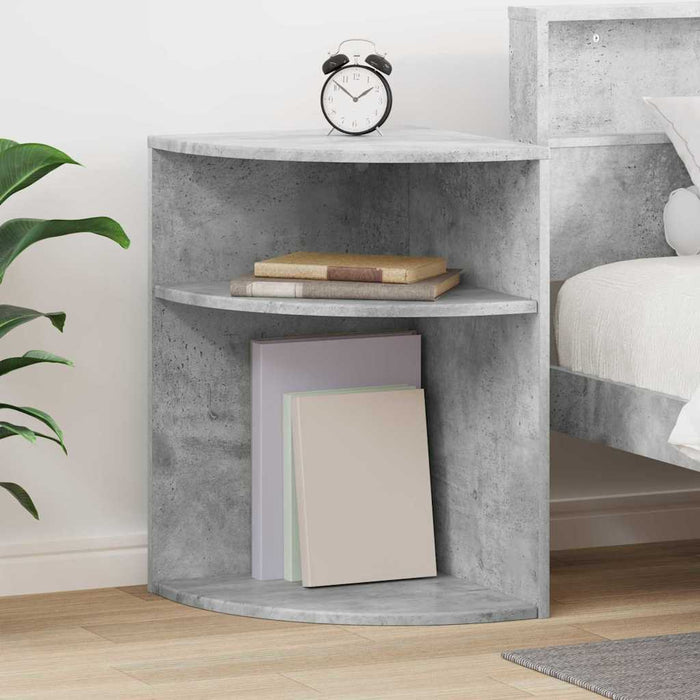 Masă laterală Gri din beton 39,7 x 39,7 x 60 cm Lemn compozit - WALTI WALTI