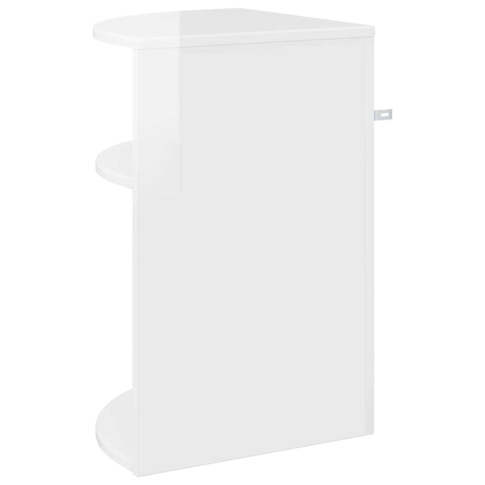Masă laterală Alb lucios 39,7 x 39,7 x 60 cm Lemn compozit - WALTI WALTI