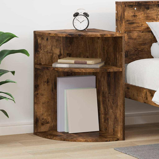 Masă laterală Stejar fumuriu 39,7 x 39,7 x 60 cm Lemn compozit - WALTI WALTI