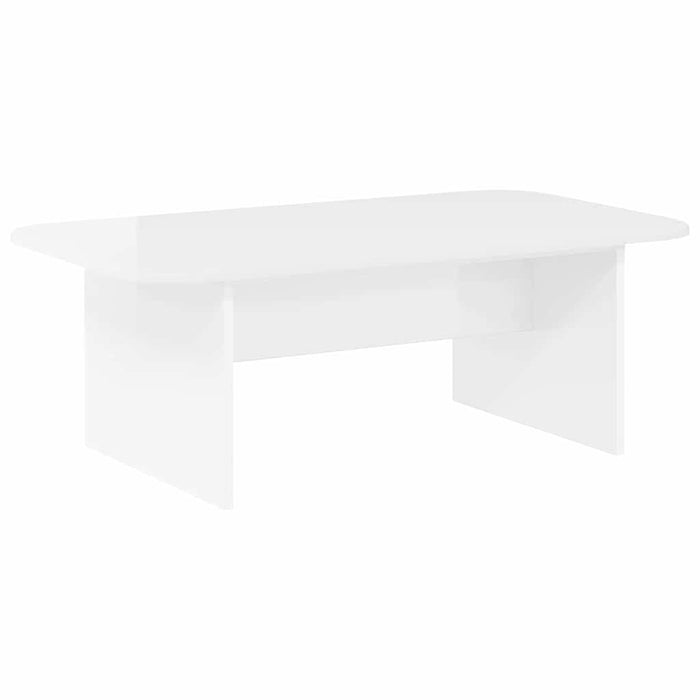 Masă de cafea Alb lucios 93 x 53 x 33 cm Lemn compozit - WALTI WALTI