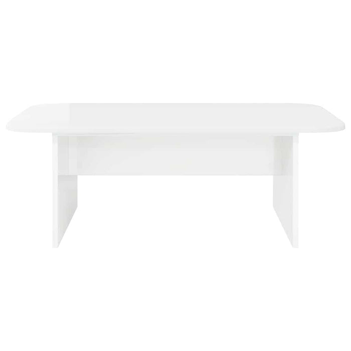 Masă de cafea Alb lucios 93 x 53 x 33 cm Lemn compozit - WALTI WALTI