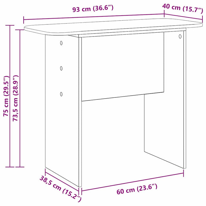 Masă de consolă Negru 93 x 40 x 75 cm Lemn compozit - WALTI WALTI