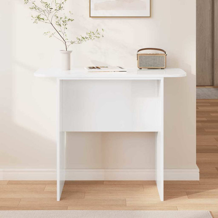 Masă de consolă Alb lucios 93 x 40 x 75 cm Lemn compozit - WALTI WALTI