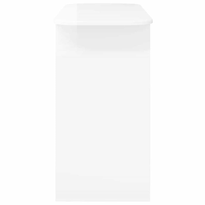 Masă de consolă Alb lucios 93 x 40 x 75 cm Lemn compozit - WALTI WALTI