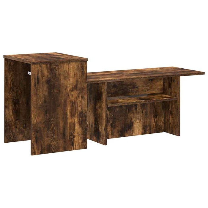 Masă de consolă Stejar fumuriu 80 x 50 x 225 cm Lemn compozit - WALTI WALTI