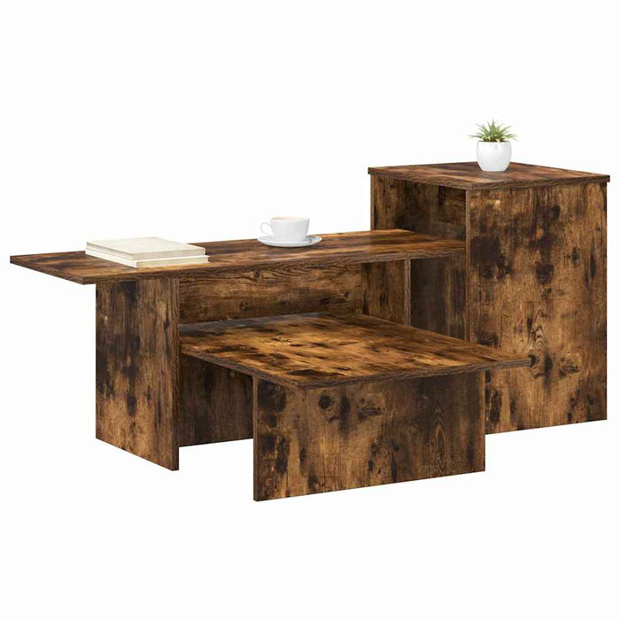Masă de consolă Stejar fumuriu 80 x 50 x 225 cm Lemn compozit - WALTI WALTI