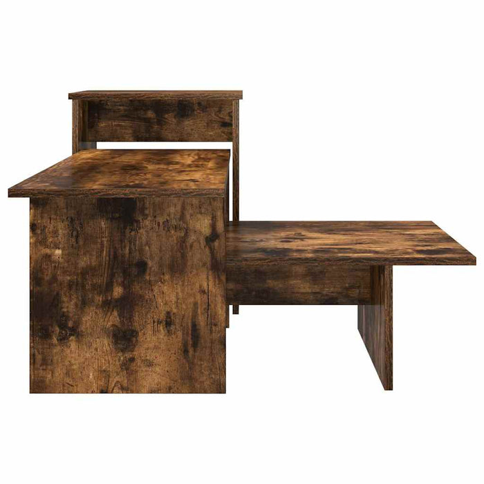 Masă de consolă Stejar fumuriu 80 x 50 x 225 cm Lemn compozit - WALTI WALTI