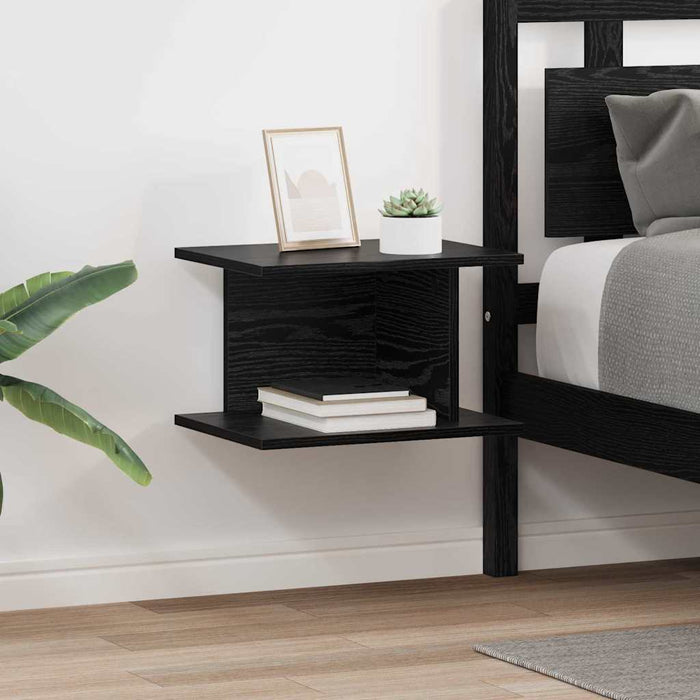 Noptieră 2 pcs Stejar Negru 40 x 30 x 25 cm Lemn compozit - WALTI WALTI