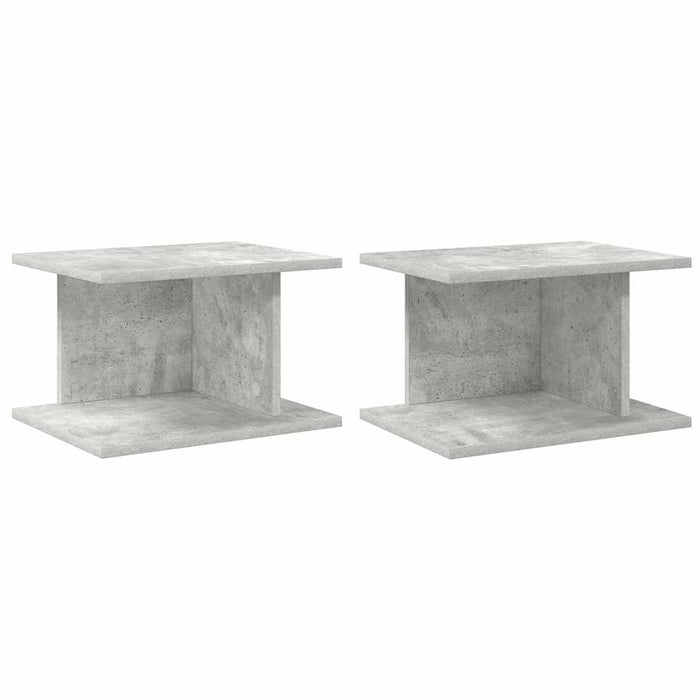 Noptieră 2 pcs Gri din beton 40 x 30 x 25 cm Lemn compozit - WALTI WALTI