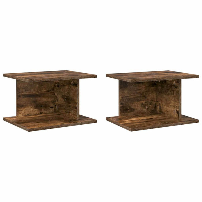 Noptieră 2 pcs Stejar fumuriu 40 x 30 x 25 cm Lemn compozit - WALTI WALTI