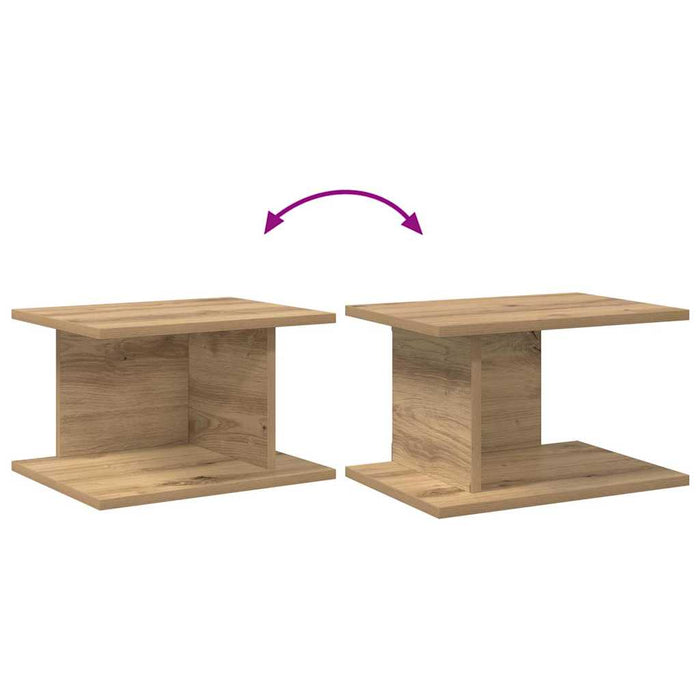 Noptieră 2 pcs Stejar Artizanal 40 x 30 x 25 cm Lemn compozit - WALTI WALTI